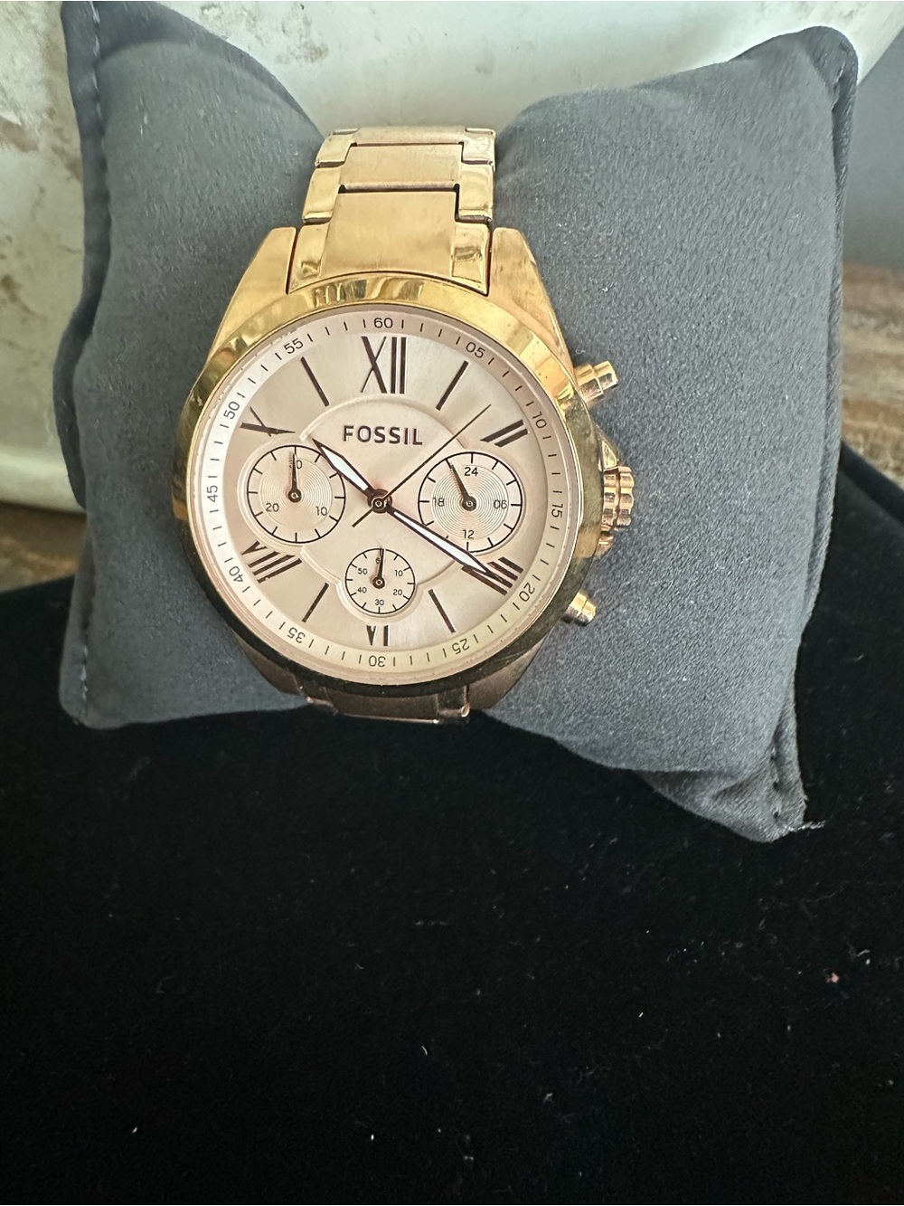 Fossil Women’s Gold Chronograph Bracelet Watch